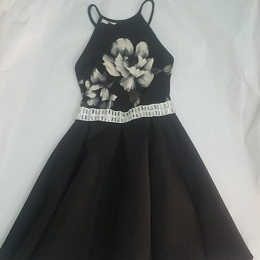Black floral dress